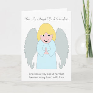 Angel Design Personalised Daughter Birthday Card