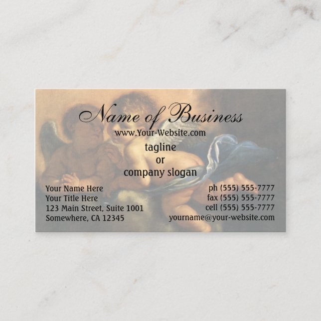Angel detail, Patron Saints of Modena by Guercino Business Card (Front)