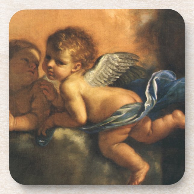 Angel detail, Patron Saints of Modena by Guercino Coaster (Front)
