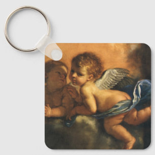 Angel detail, Patron Saints of Modena by Guercino Key Ring