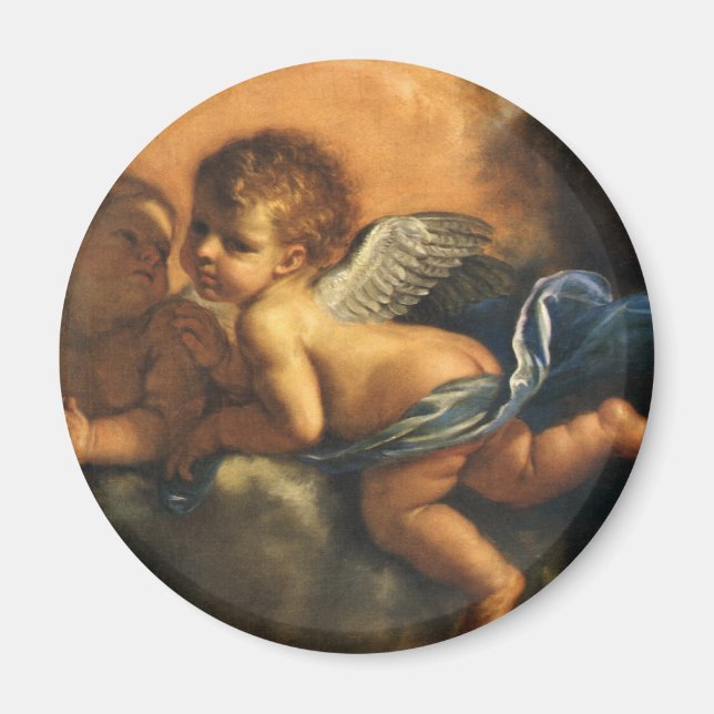 Angel detail, Patron Saints of Modena by Guercino Magnet (Front)