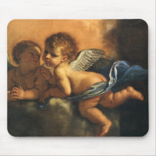 Angel detail, Patron Saints of Modena by Guercino Mouse Mat