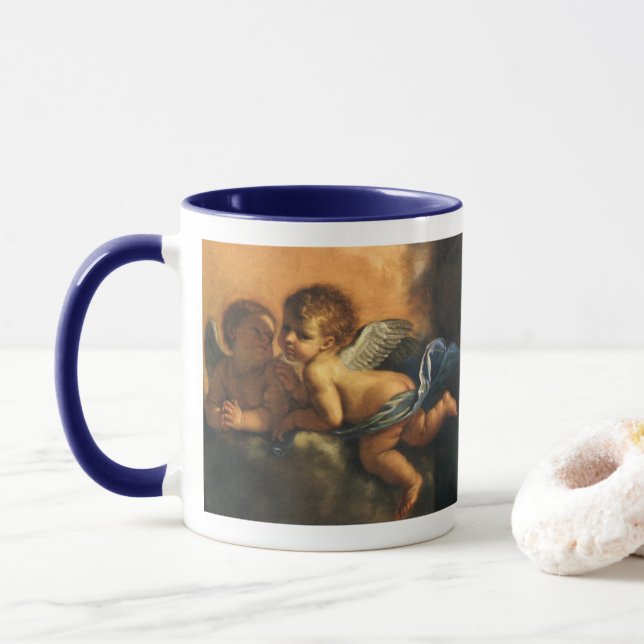 Angel detail, Patron Saints of Modena by Guercino Mug (With Donut)
