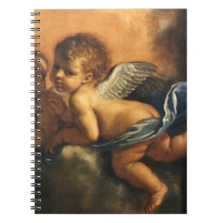 Angel detail, Patron Saints of Modena by Guercino Notebook