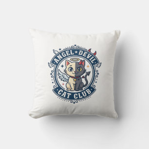 Angel Devil Cat Cat Mum Gift Idea - Angel Devil Ca Cushion