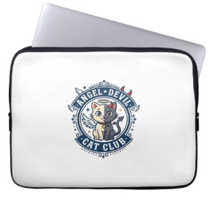 Angel Devil Cat Cat Mum Gift Idea - Angel Devil Ca Laptop Sleeve