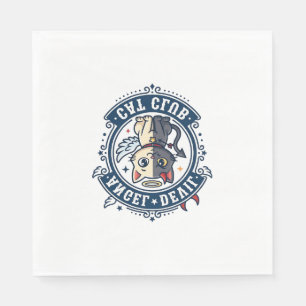 Angel Devil Cat Cat Mum Gift Idea - Angel Devil Ca Napkin
