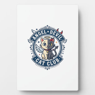 Angel Devil Cat Cat Mum Gift Idea - Angel Devil Ca Plaque