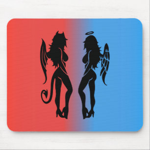 Angel devil mouse mat