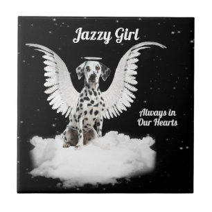 Angel Dog Dalmatian Pet Memorial Tile