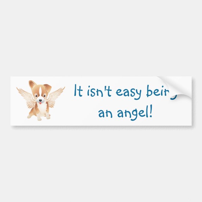 Angel Dog Jack Russell Terrier Gift Bumper Sticker (Front)