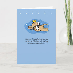 Angel Dog Memorial Sympathy Card