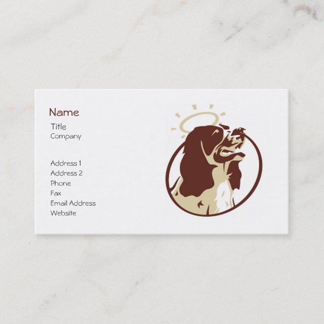 Angel Dog Profile Card Template (Front)