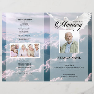 Angel dove Funeral Template