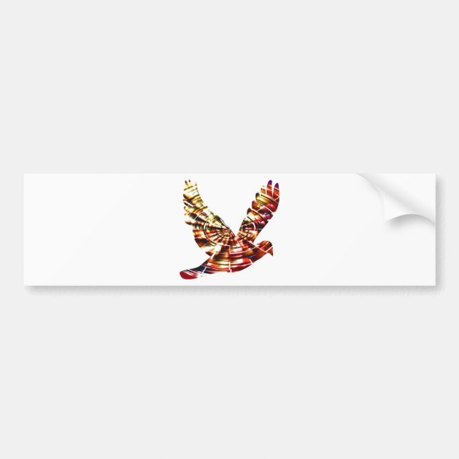 Angel Dove - Sparkling Red Cosmic Energy Bumper Sticker (Front)