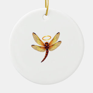 Angel Dragonfly Ceramic Tree Decoration
