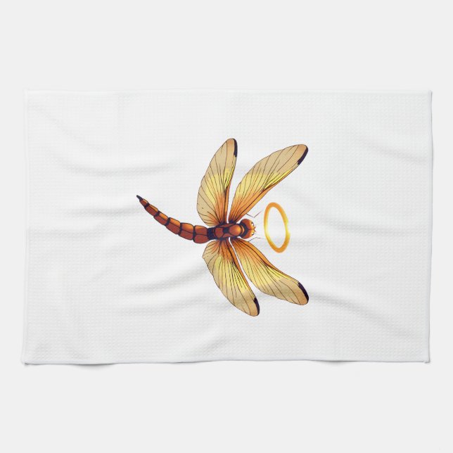 Angel Dragonfly Tea Towel (Horizontal)