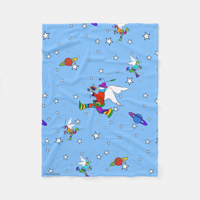Angel Dudes Starry Night Fleece Blanket (Front)