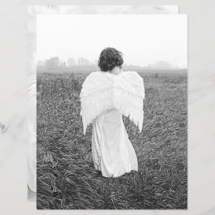Angel Elegant Black And White Photo Art