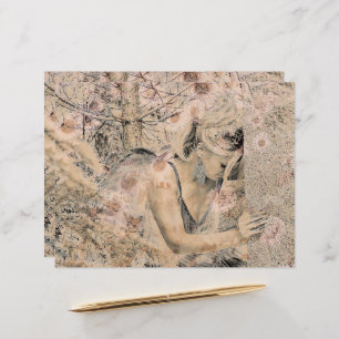 Angel Elegant Boho Floral Antique Sepia