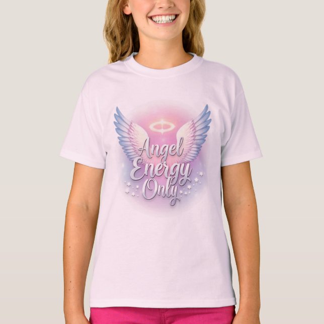 Angel Energy Only – Celestial Core Graphic Tee (Front)