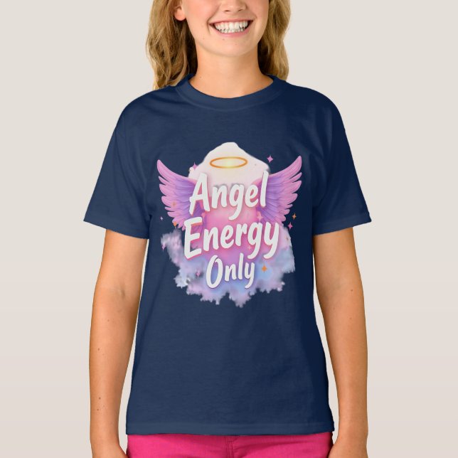 Angel Energy Only – Celestial Core Graphic Tee (Front)