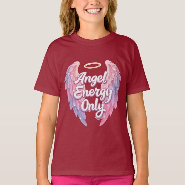 Angel Energy Only – Pastel Princess Tee (Front)