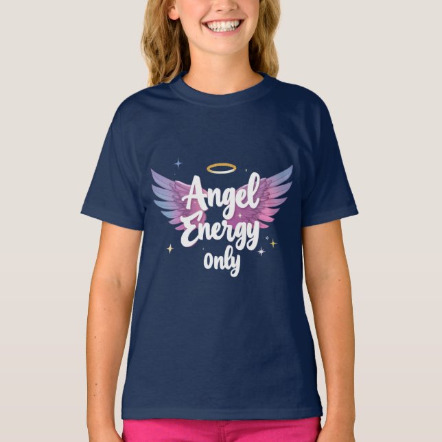 Angel Energy Only – Pastel Princess Tee (Front)