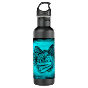 Angel Eros in Love , black and green design 710 Ml Water Bottle