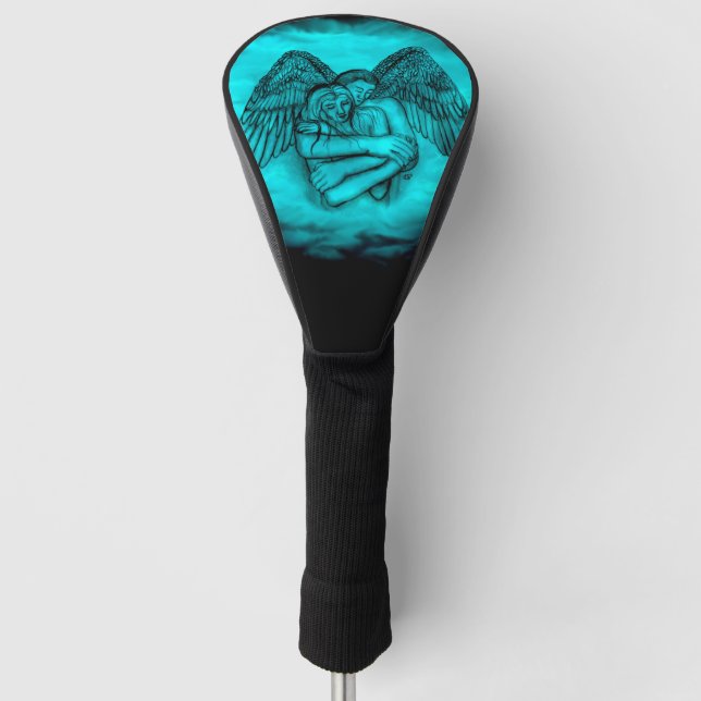 Angel Eros in Love , black and green design Golf Head Cover (Front)