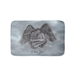 Angel Eros in Love , I Love You Bath Mat