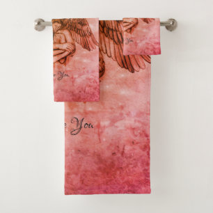 Angel Eros in Love , I Love You Bath Towel Set