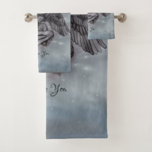 Angel Eros in Love , I Love You Bath Towel Set