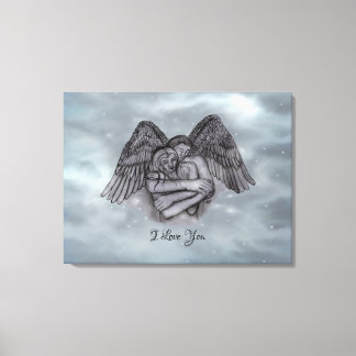 Angel Eros in Love , I Love You Canvas Print