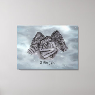 Angel Eros in Love , I Love You Canvas Print