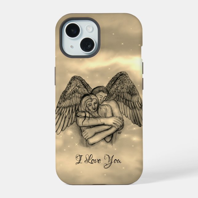 Angel Eros in Love , I Love You iPhone 15 Case (Back)