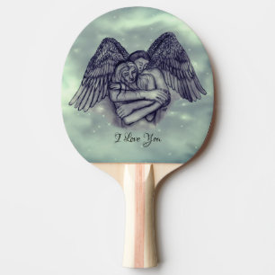 Angel Eros in Love , I Love You Ping Pong Paddle
