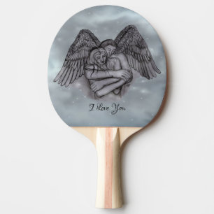 Angel Eros in Love , I Love You Ping Pong Paddle