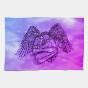 Angel Eros in Love , I Love You Tea Towel