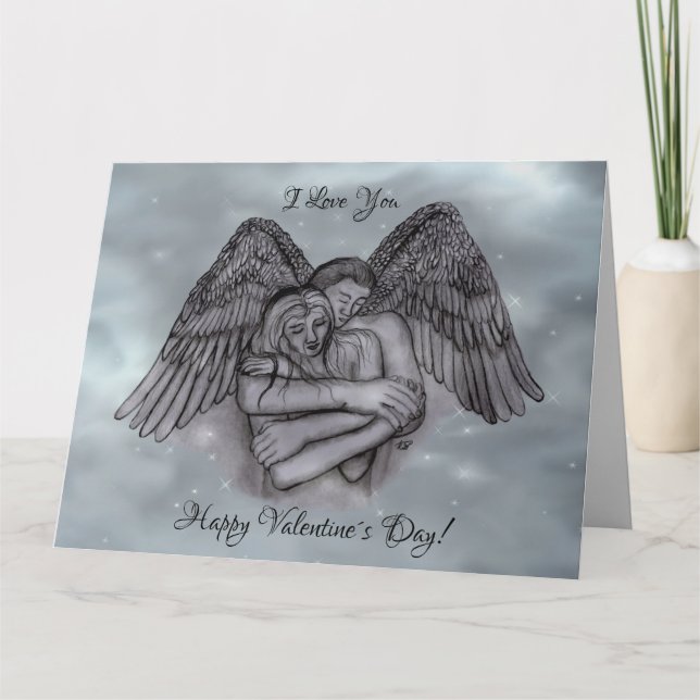 Angel Eros in Love , I Love You , Valentine s Day Card (Front)