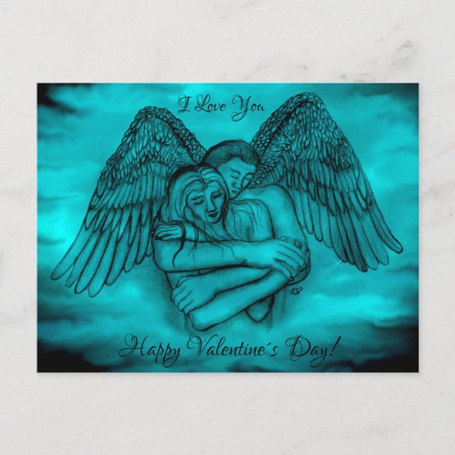 Angel Eros in Love , I Love You , Valentine s Day  Postcard (Front)