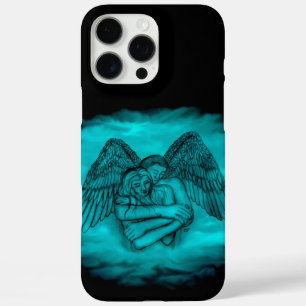 Angel Eros in Love in black and green design iPhone 16 Pro Max Case