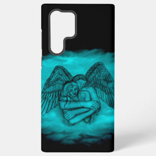 Angel Eros in Love in black and green design Samsung Galaxy Case