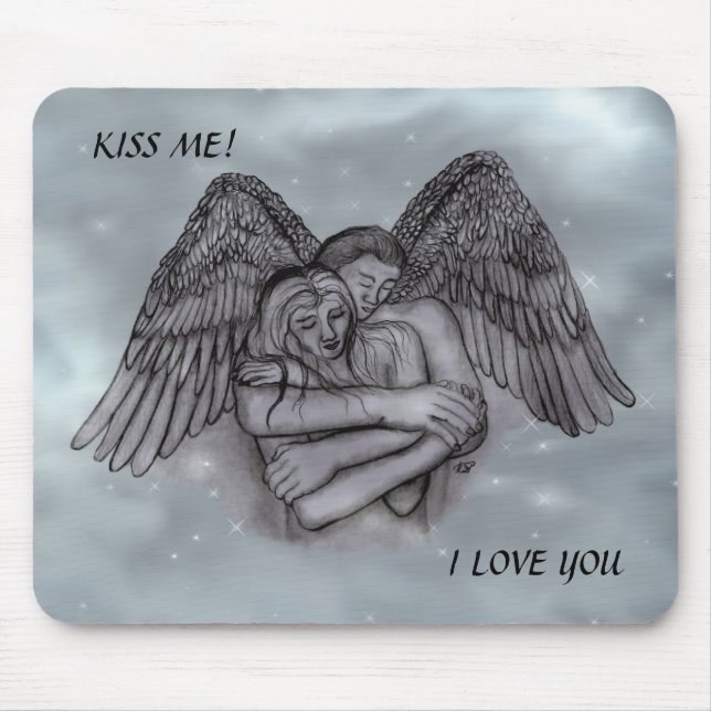 Angel Eros in Love Mouse Mat (Front)