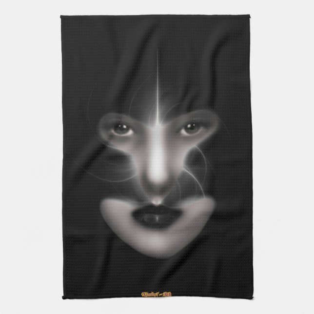 Angel Eyes Fractal Art Kitchen Towel (Vertical)