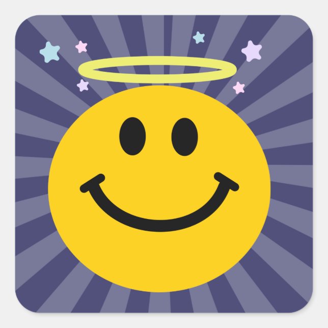 Angel face square sticker (Front)