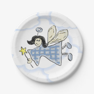 Angel/Fairy (blue) Paper Plate