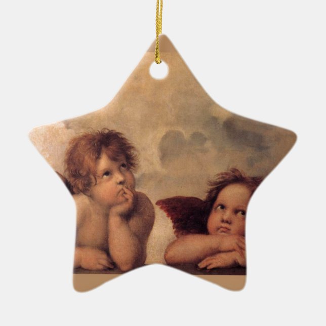 Angel Faith Raphael Faith Blessing Cute Ceramic Tree Decoration (Front)