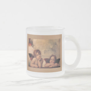 angel faith Raphael vintage old painting blessing Frosted Glass Coffee Mug