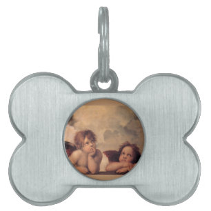 angel faith Raphael vintage old painting blessing Pet Tag